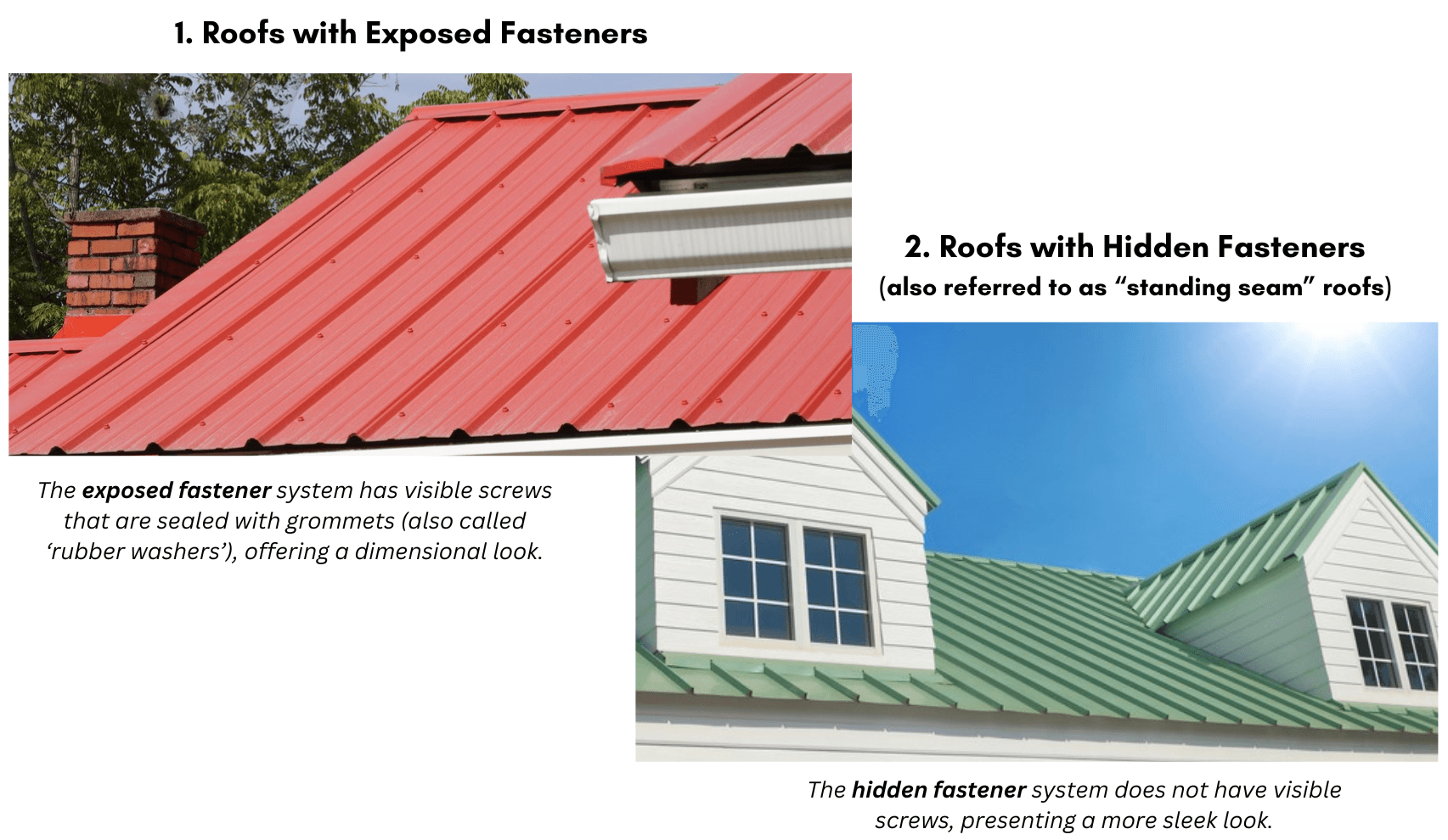 2 Metal Roof Types