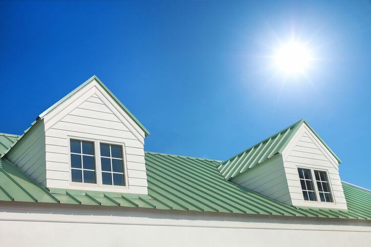 Seafoam Green Metal Roof