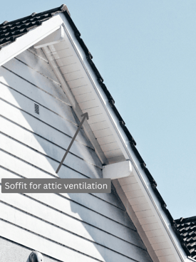 Soffit for attic ventilation