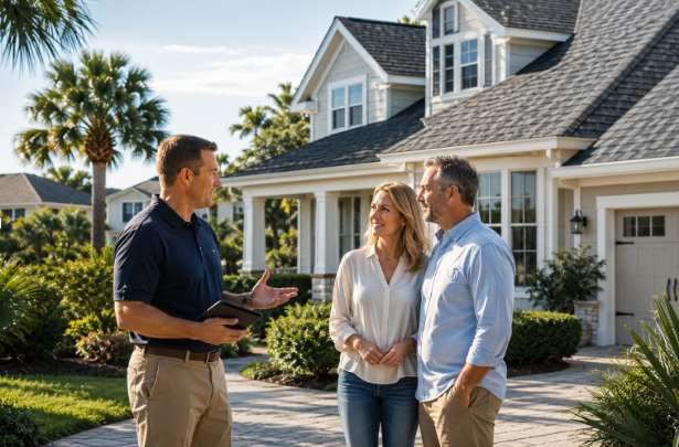 family-inquiring-for-roof-replacement