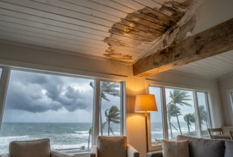 myrtle beach roof with water damage