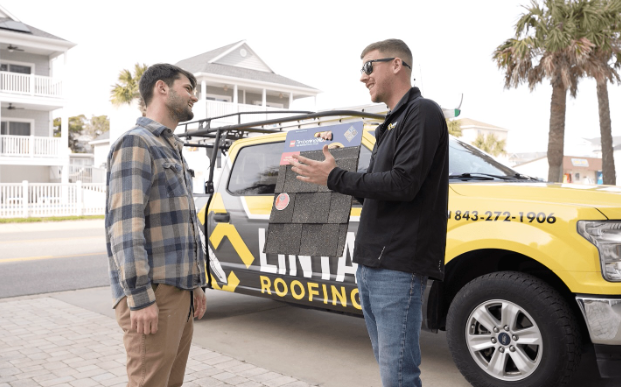 roofer discussing xactimate insurance estimates 