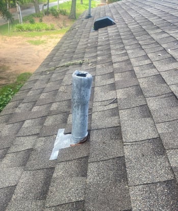 old roof damage