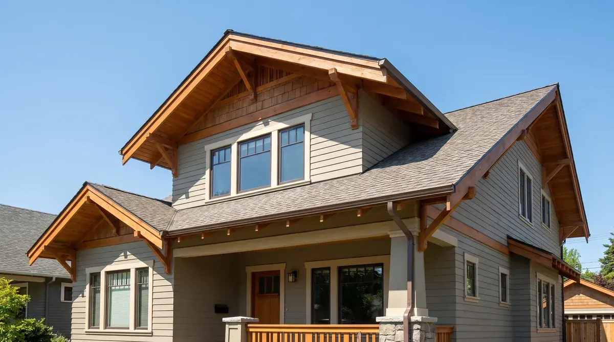 house exterior showing eaves location on different sides