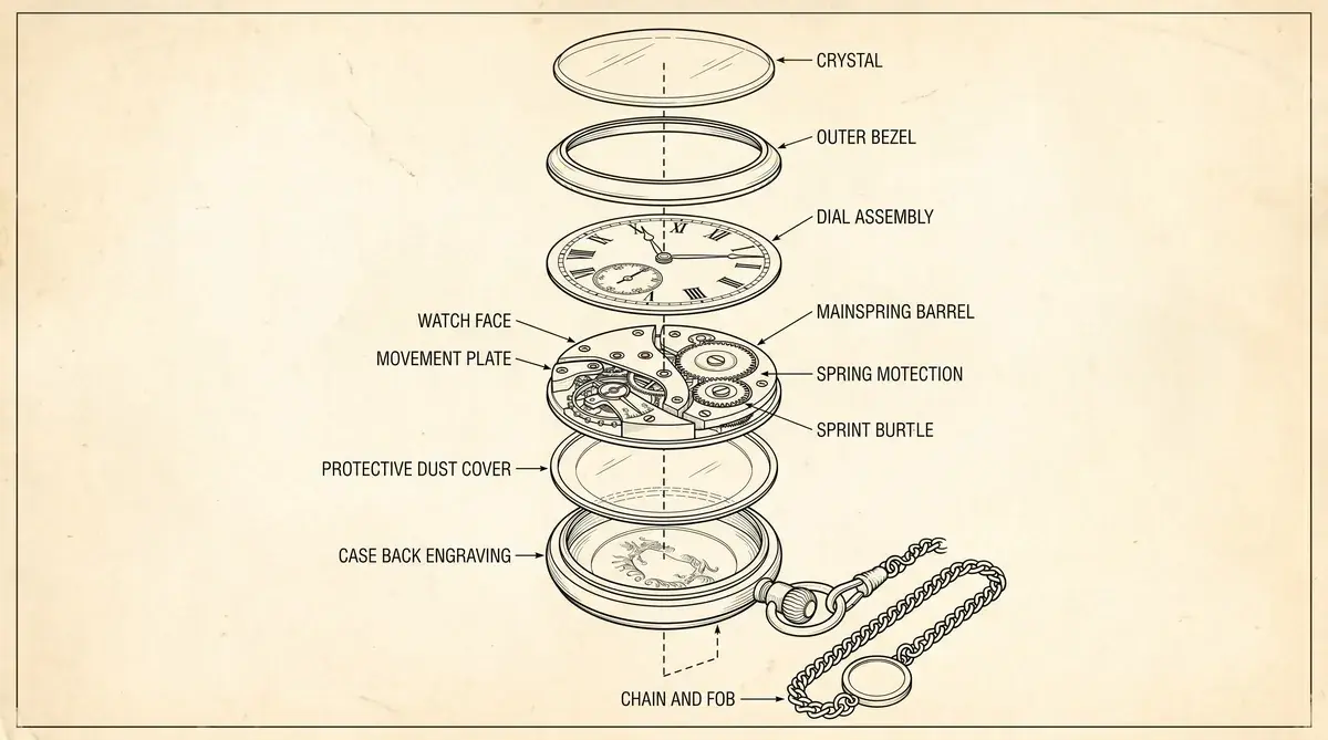 exploded view diagram showing each layer separated vertically