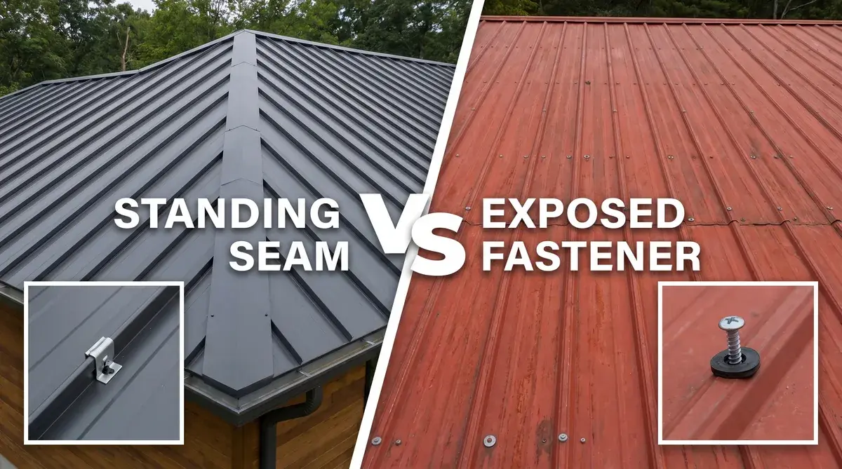 standing seam vs exposed fastener comparison