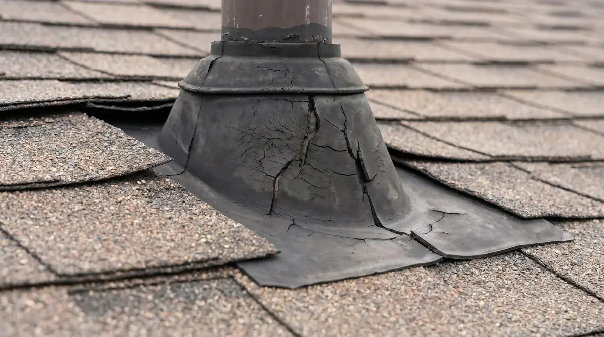 Step-by-step roof boot replacement process diagram
