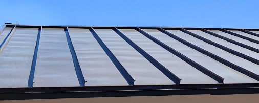 Oil canning on a metal roof