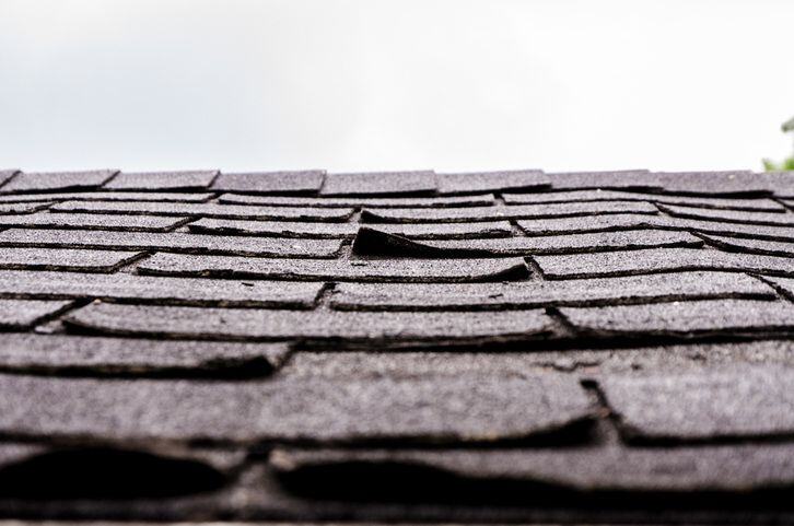 Roof shingles in need of replacement